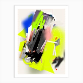 Abstract Mobile Toy Black 1 Art Print