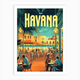 Aihrgdesign A 1970s Inspired Travel Poster For Havana 4 Art Print