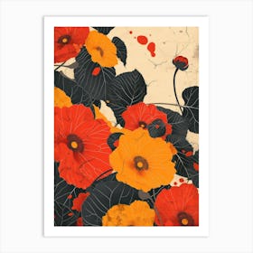 Hokusai  Great Japan Flowers Japanese 13 Art Print