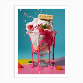 Pink Dripping Eton Mess Art Print