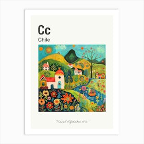 Kids Travel Alphabet  Chile 2 Art Print