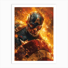 Captain America 53 Art Print