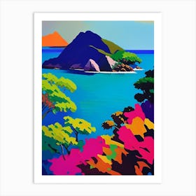Komodo Island Indonesia Colourful Painting Tropical Destination Art Print