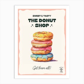 Stack Of Sprinkles Donuts The Donut Shop 9 Art Print