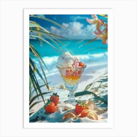 Ice Cream On The Beach 1 Art Print