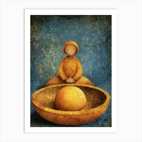 Meditating Man 2 Art Print