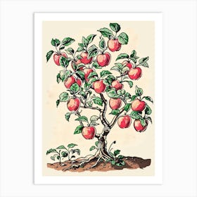 Apple Tree Storybook Illustration 1 Art Print