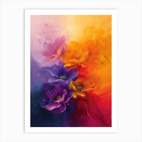 Abstract Flowers 9 Art Print