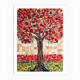 Mosaic Apple Tree Art Print