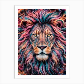 Lion abstract Art Print