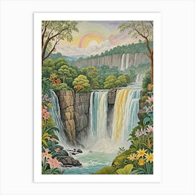 Waterfalls In The Jungle Art Print