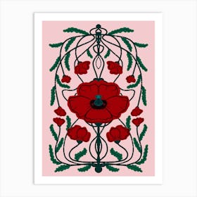 Deco Poppy Art Print