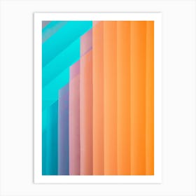 Abstract Background With Colorful Lines Art Print