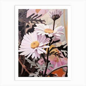 Flower Illustration Asters 1 Art Print