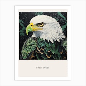 Ohara Koson Inspired Bird Painting Bald Eagle 1 Poster Art Print