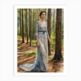 Anne Hathaway Water Colour Art Print