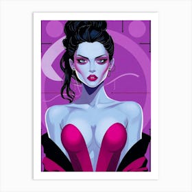 Sexy Vamp Women Illustration Art Print