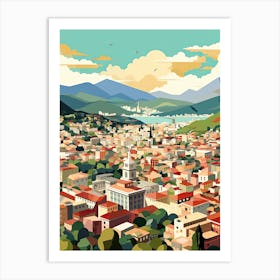 Athens, Greece, Geometric Illustration 2 Art Print