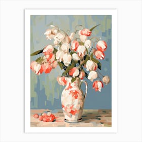 Bleeding Heart Flower Still Life Painting 4 Dreamy Art Print