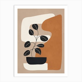 Modern Abstract Minimal Shapes Branches Art 7 Art Print