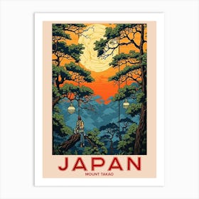 Mount Takao, Visit Japan Vintage Travel Art 1 Art Print
