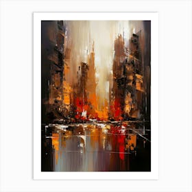 Abstract City Canvas Art Art Print