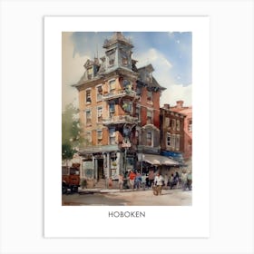 Hoboken Watercolor 1travel Poster Art Print