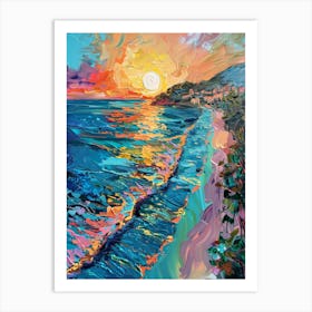 Sunset At The Beach 32 Art Print