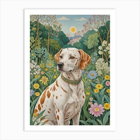 Dog In The Meadow Art Print