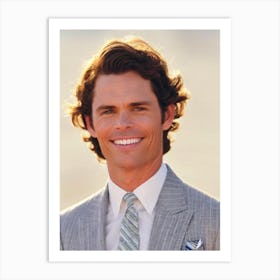 James Marsden Retro Collage Movies Art Print