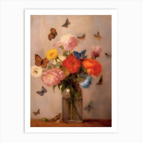 Butterflies Inspired by Odilon Redon Art Print