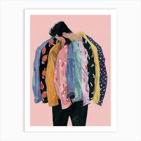 Man With A Jacket Art Print