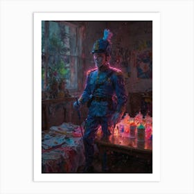 Soldier In A Room Art Print