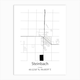 Steinbach Am Taunus,Germany Minimalist Map Art Print