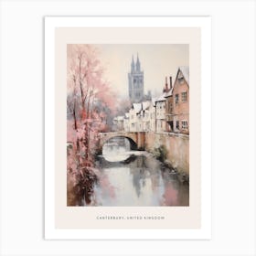 Dreamy Winter Painting Poster Canterbury United Kingdom 2 Art Print