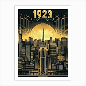 Aihrgdesign A Vintage Travel Poster Showcasing Art Deco Archi 43f02846 837b 4f94 B0ff 4682ac470be7 3 Art Print