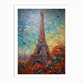 Eiffel Tower Paris France Monet Style 4 Art Print