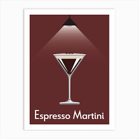 Espresso Martini Red Art Print