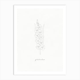 Lily Of The Valley Line Drawing Art Print