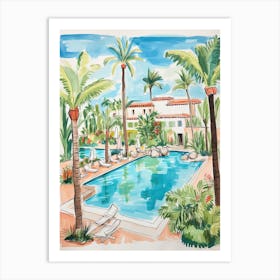 The Phoenician   Scottsdale, Arizona   Resort Storybook Illustration 4 Art Print