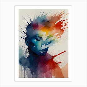 Watercolor Of A Woman 16 Art Print