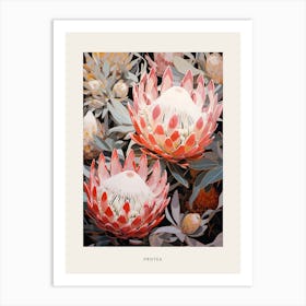 Flower Illustration Protea 9 Poster Art Print