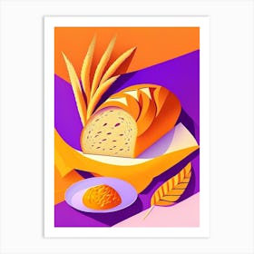 Amaranth Bread Bakery Product Matisse Inspired Pop Art Art Print