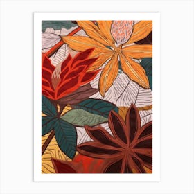 Fall Botanicals Poinsettia 1 Art Print
