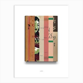 Phillip Larkin - Book Lover Abstract Print -First Edition Covers Póster