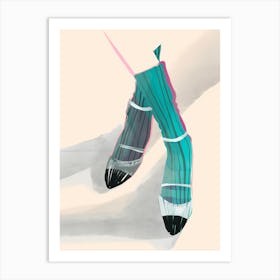 Green Socks Art Print