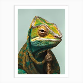 Stylish Chameleon Art Print