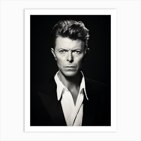 Black And White Photograph Of David Bowie 2 Art Print