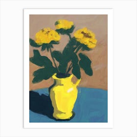 Yellow Chrysanthemums Art Print