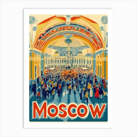 Aihrgdesign A 1970s Inspired Travel Poster For Moscow 7 Art Print